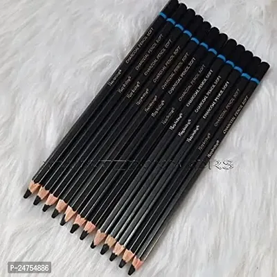 53 Arts 12PC CHARCOAL PENCILS Pencil (Black)