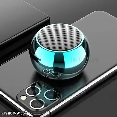 Wireless Portable Small Bluetooth Speakers with Big Sound, Wireless Stereo Pairing, Metal Enclosure, IP65 Splashproof, Minimalism Design, Nylon Lanyard for Echo Dot/Smartphone (Round)-thumb0