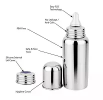 Urika Baby Feeding Bottle Stainless Steel for Kids Steel Feeding Bottle for Milk.Zero Percent Plastic No Leakage with Internal(pack of1)-thumb1