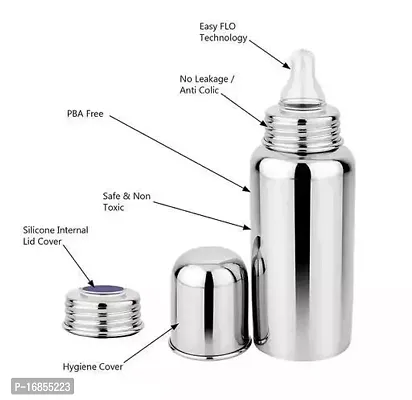 Urika Baby Feeding Bottle Stainless Steel for Kids Steel Feeding Bottle for Milk.Zero Percent Plastic No Leakage with Internal(pack of1)-thumb2
