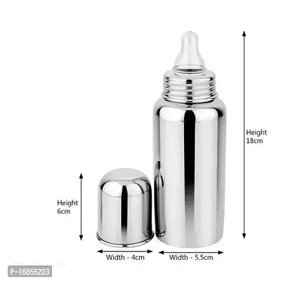 Urika Baby Feeding Bottle Stainless Steel for Kids Steel Feeding Bottle for Milk.Zero Percent Plastic No Leakage with Internal(pack of1)-thumb3