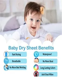 Urika,New Born Baby Bed Protector for Babies, Bed Sheet for Baby Urine, Bedding Sheet for New Born Baby and Baby Care Product Combo(1pack)-thumb1