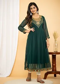 Classic Georgette Embroidered Kurtis For Women-thumb1