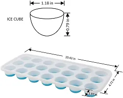Homeglare Ice Cube Tray with Lid 1 pc 21 Cube (Color and Print May Vary) Multicolor Silicone Ice Cube Tray (Pack of1)-thumb3