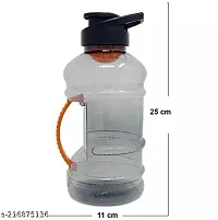 1.5 L Beast Sports Water/Protein Gallon BPA Free Bottle with Mixer Ball and Strainer (Unbreakable, Freezer Safe)(Black/Orange), Plastic, Set of 1 Piece-thumb3