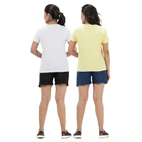 STYLE AK Women Solid White, Yellow, Black, Blue Top  Shorts Set-thumb4
