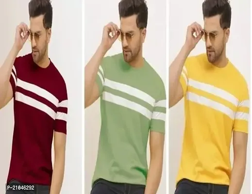 Fancy Cotton Blend T-shirts for Men Pack Of 3