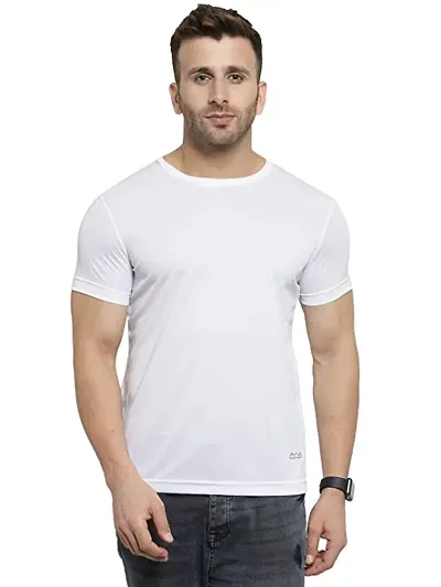 Fancy Polyester Round Neck T-shirts for Men