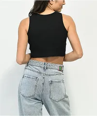 Classic Cotton Solid Crop Tops for Women-thumb1