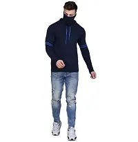 Trendy Cotton Blend Regular Fit Hoodie with Mask for Men-thumb1