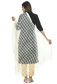 MOEZA Cotton Square Off White Dupatta, Pack of 1, MFD0008-thumb2