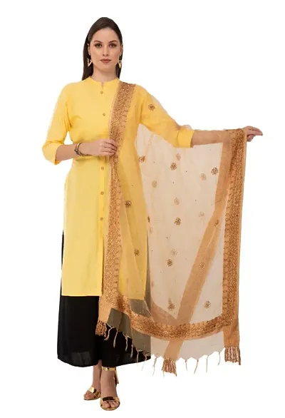 MOEZA Orgenza Nug Embroidery Dupatta MFD001