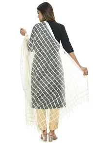 MOEZA Off White Cotton Square Dupatta-thumb2