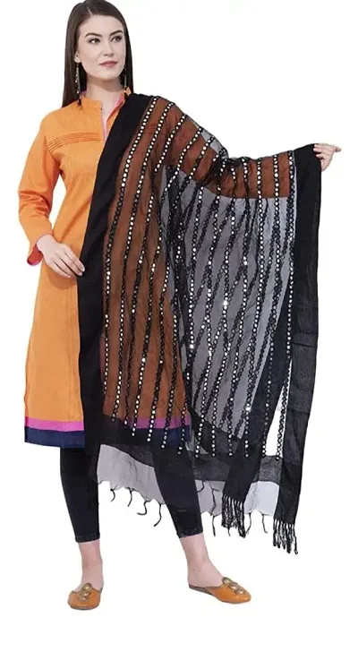 MOEZA Orgenza Mirror Stripe Dupatta