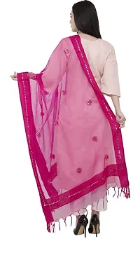 MOEZA Magenta Orgenza Gota Flower Dupatta-thumb1