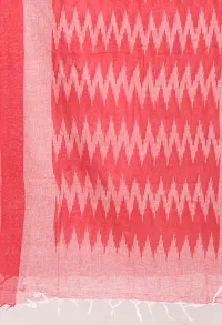 MOEZA Women's Dark Pink Woven Design Pure Cotton Ikat Dupatta, Pack of 1, MFD0141-thumb3