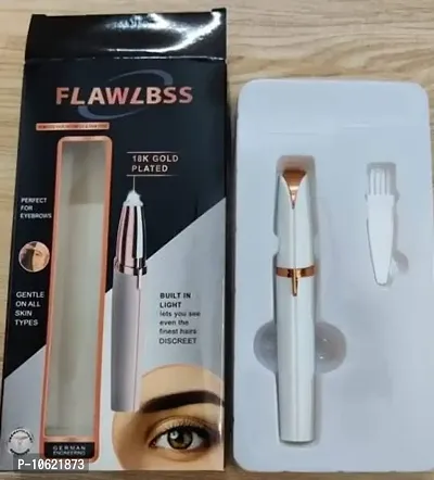 FLAWLESS TRIMMER. Eyebrows Hair shaver with fine hair remover. Gold coated trimming head for clean and cut free shave. BATTERY NOT INCLUDED.-thumb2