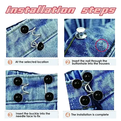 Buy Detachable Buttons for Jeans,2 Sets Adjustable Waist Buckle