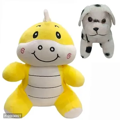 BAMANI Baby Monster_CHINTU Cute Soft Toy Plushie Stuffed Toy for Kids Small Perfect Plush Toys for Gifting (Pack of 2 Blue_Yellow)