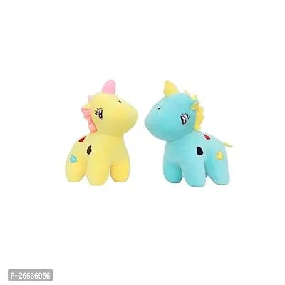 BAMANI Unicorn Cute Soft Toy Plushie Stuffed Toy for Kids Small Perfect Plush Toys for Gifting (Pack of 2 Yellow Sky Blue)