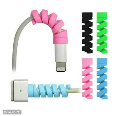 Spiral Charger Spring Cable Protector Data Cable Saver- 4 Pieces-thumb0