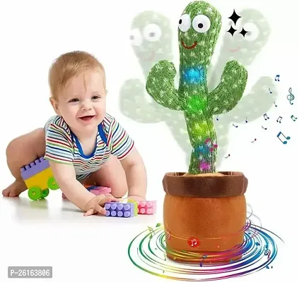 Wild Panda Dancing Cactus Toy Electronic Rechargeable Recorder  Repeating With Led Light-thumb0