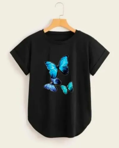 Printed Cotton Blend T-shirts For Women