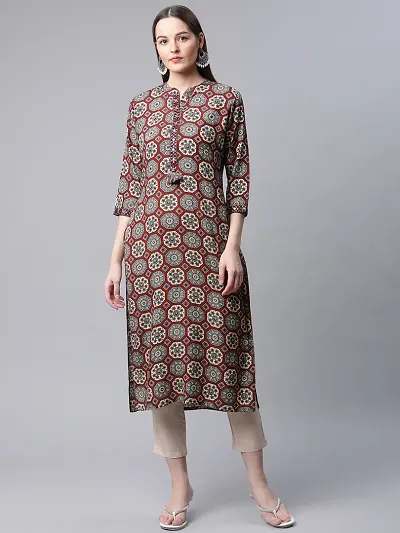 Straight Silk Blend Kurta With Bottom Set For Women