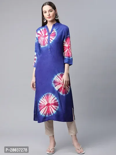 Straight Blue  Silk Blend Kurta, Bottom Set For Women