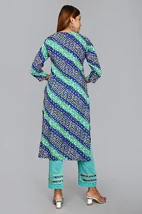 Straight Blue  Rayon Kurta, Bottom and Dupatta Set-thumb1