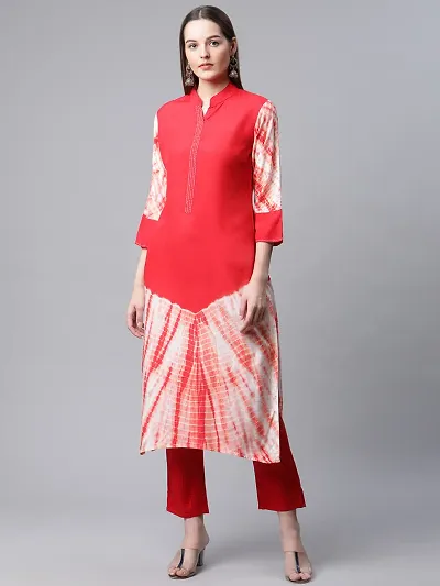 Straight Art Silk Kurta With Bottom Set