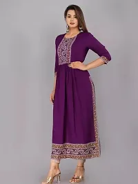 Rajasthani Jaipuri Kurti Rayon Stylish Front Embroidery Round Neck Kurta-thumb4