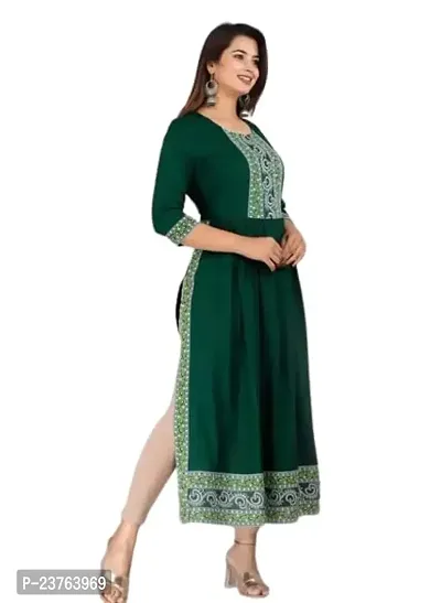 Rajasthani Jaipuri Kurti Rayon Stylish Front Embroidery Round Neck Kurta