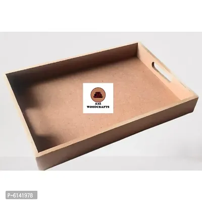 Wooden tray made of MDF Size 13*9 inches .