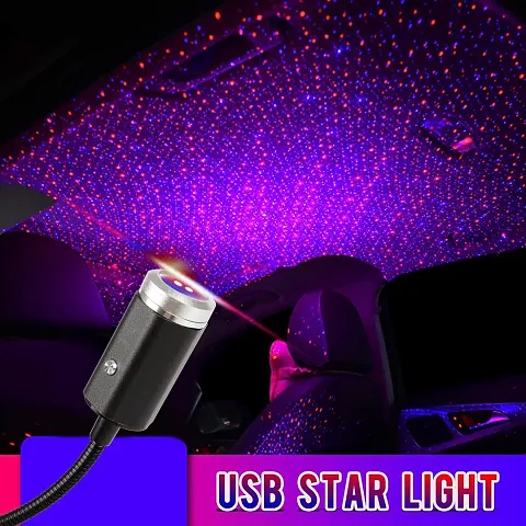 USB Atmosphere Ambient Star Light car interior lights LED decorative armrest box car roof full star projection laser RANDOM COLOR