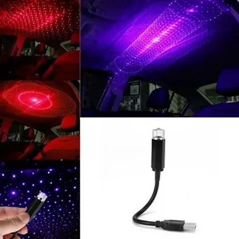 USB Atmosphere Ambient Star Light car interior lights LED decorative armrest box car roof full star projection laser RANDOM COLOR