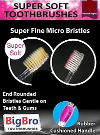 BigBro Toothbrush Soft Bristle Transparent with Cover (Super Saver Pack of 3)-thumb3