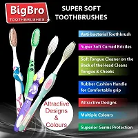 BigBro Toothbrush Extra Soft Bristles with Case Cover for Adults Men and Women Multicolour (Super Saver Combo Set of 3)-thumb2