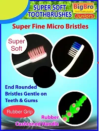 BigBro Kids Toothbrush Extra Soft Bristles with Toothbrush Case Cover Cartoon Shape Age 2+ SUPER SAVER PACK of 3 plus 3 kids Plastic Tongue Cleaners-thumb3