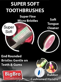 BigBro Toothbrush Extra Soft Bristle with Case Cover (Super Saver Pack of 3)-thumb3