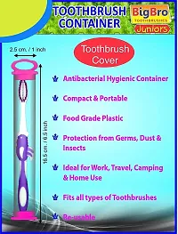 BigBro Kids Toothbrush Extra Soft Bristle with Cover Cartoon Shape Designer Fancy Super Saver Combo for Children For Boys and Girls (Ages 2+) (Set of 3) Multicolor-thumb4