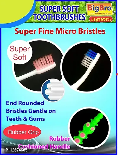 BigBro Kids Toothbrush Extra Soft Bristle with Cover Cartoon Shape Designer Fancy Super Saver Combo for Children For Boys and Girls (Ages 2+) (Set of 3) Multicolor-thumb4