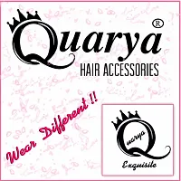 Quarya Rubber Band Hairbands with Artificial Hair Streaks Bright Colored Highlighter Synthetic Hair Extensions for Highlighting for Girls and Women (Pack of 6 )-thumb4