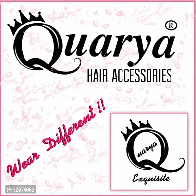 Quarya Rubber Band Hairbands with Artificial Hair Streaks Bright Colored Highlighter Synthetic Hair Extensions for Highlighting for Girls and Women (Pack of 6 )-thumb5