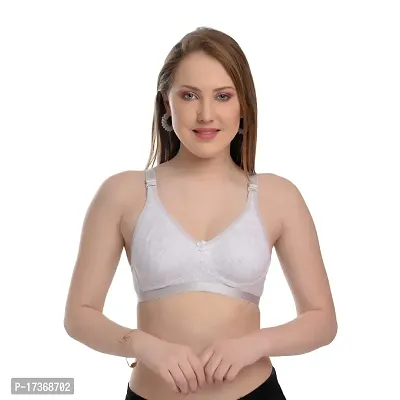 Buy CREATIVE POINT Cotton Blend Soft Back Closure Non Padded Bra