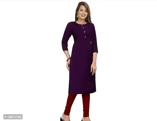 Stylish Blue Crepe Kurta For Women-thumb0