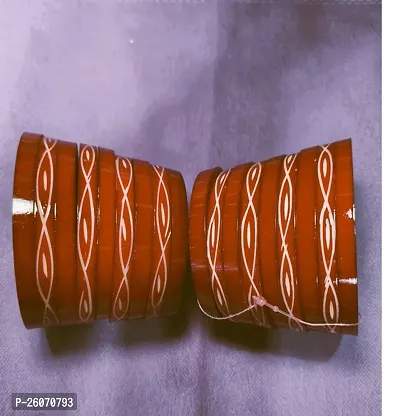 Elegant Brown Plastic Bangles For Women-thumb0