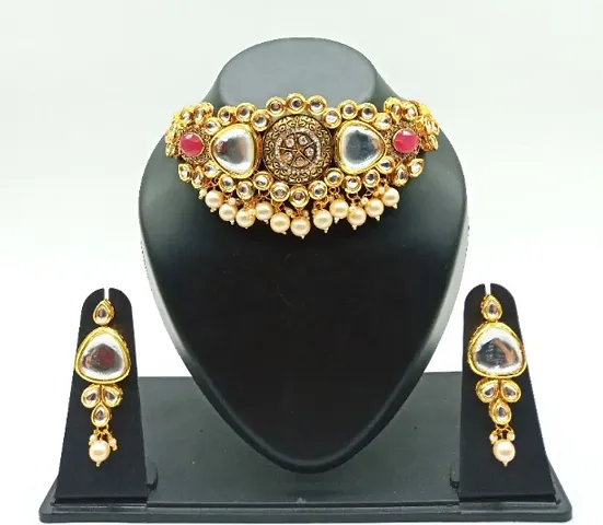 Stylish Alloy Pearl Jewellery Set