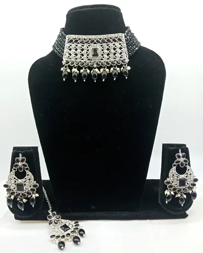Designer Alloy Crystal Jewellery Set