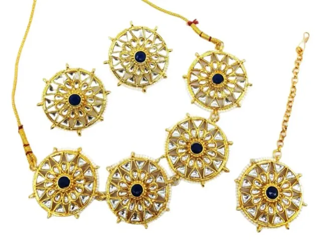 Traditional Alloy Kundan Work Choker Jewellery Set